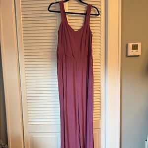 Pink Sleeveless Scoop Neck Jumpsuit for Weddings